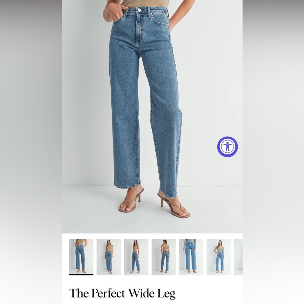 Just Black Demin Wide Leg Jeans